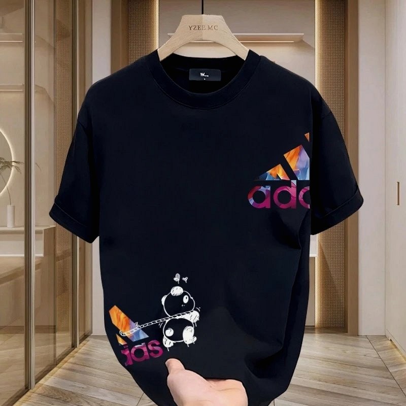 Adidas Black T-Shirt in Casual Streetwear Style Review: Three Sneaker Outfits, One $8.36 Cotton Tee