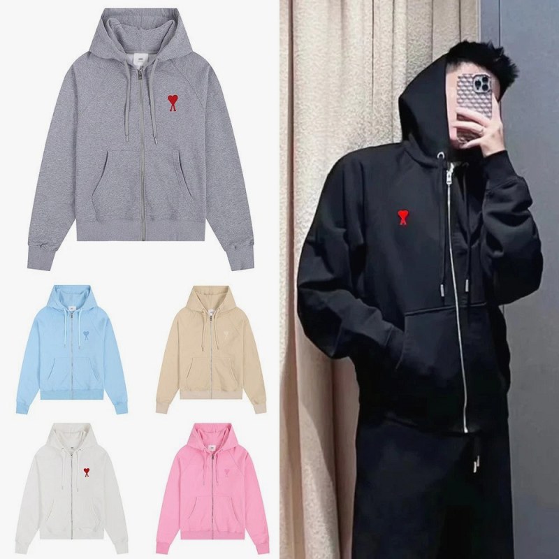 Ami Paris Heart-Print Zipper Hoodie Collection Review: Two 30 °C Washes, Re-Measured Loopback and a Heart That Held Its Shape