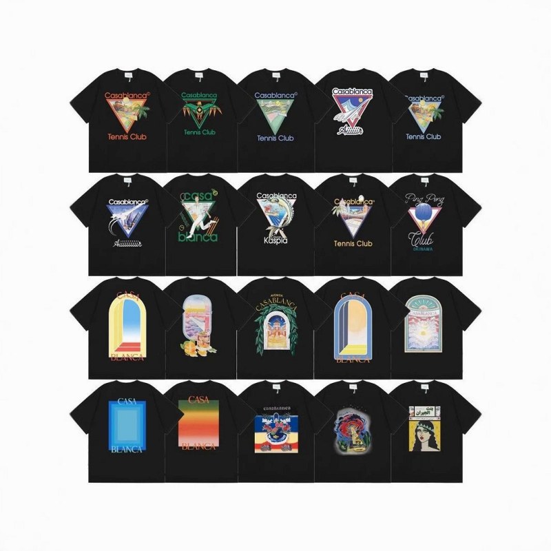Casablanca Graphic Print Black T-Shirt Review: 250 g Cotton, S–XL, Dozens of Variants