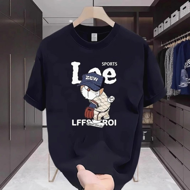 Lee Schwarzes T-Shirt im lässigen Streetwear-Stil Test: 250g vs. 200g Baumwolle Crew