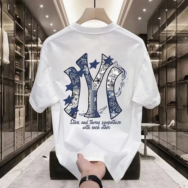 MLB Blue Printed T-Shirt Test: Maßband-Passform-Notizen zu einem 3,73-US-Dollar-Polyester-Shirt