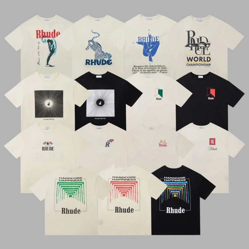 Rhude Multicolor T-Shirt Kollektion Test: Wir haben die Schultern gemessen und dann eine vier Stunden getragen